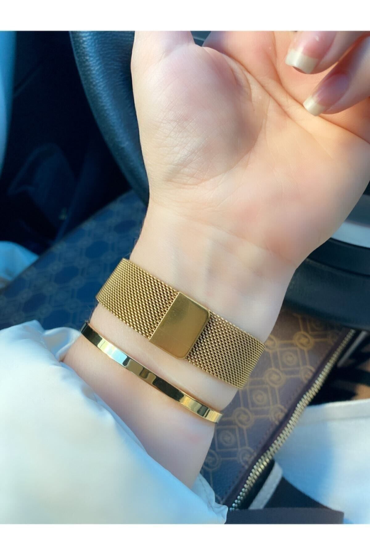 Çelik Dijital Saat Led Hasır Kordon Dijital Yeni Model Kadın Unisex Kol Saati( Sadece Saat)